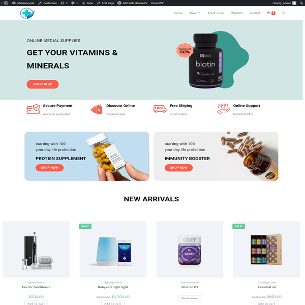 demo of ecommerce website
